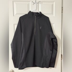 Spyder Black half zip Jacket with Gray Details